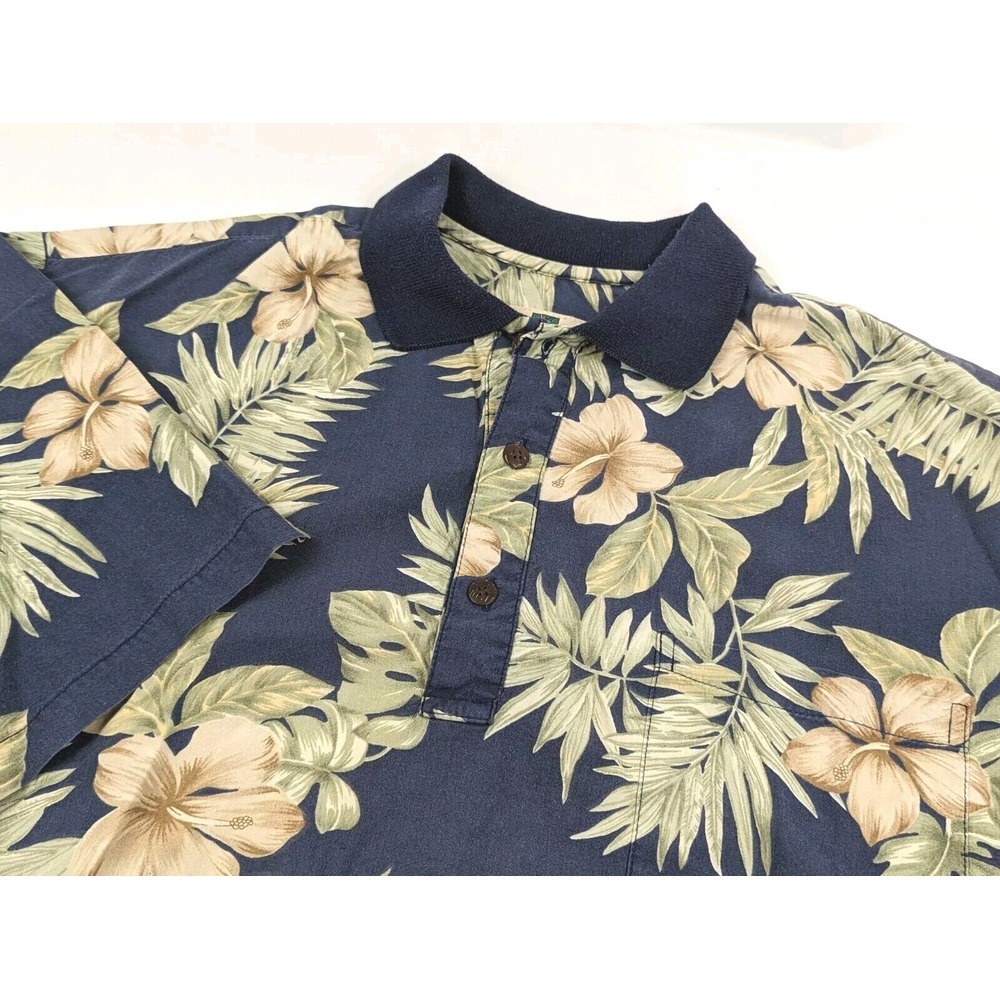 Tori Richard Polo Mens Medium Shirt Hawaiian Honolulu Beach Vintage Tropical‎